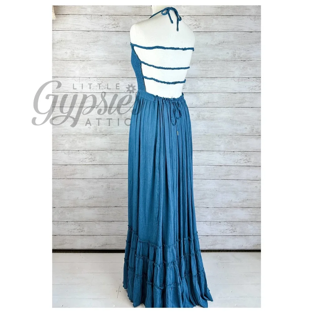 Handmade Tropical Resort Bohemian Maxi Dress - Picture 11 of 13